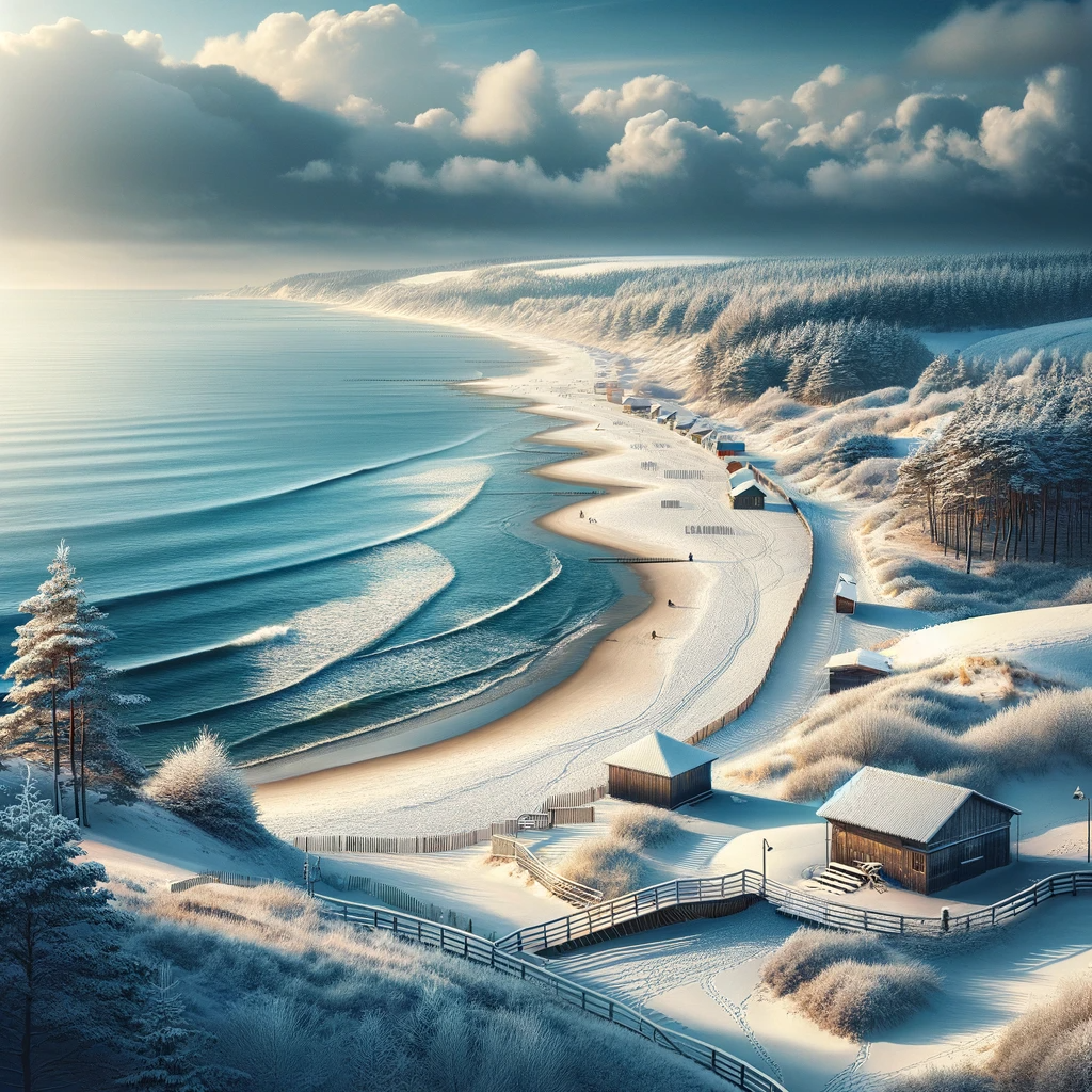 zima nad polskim morzem