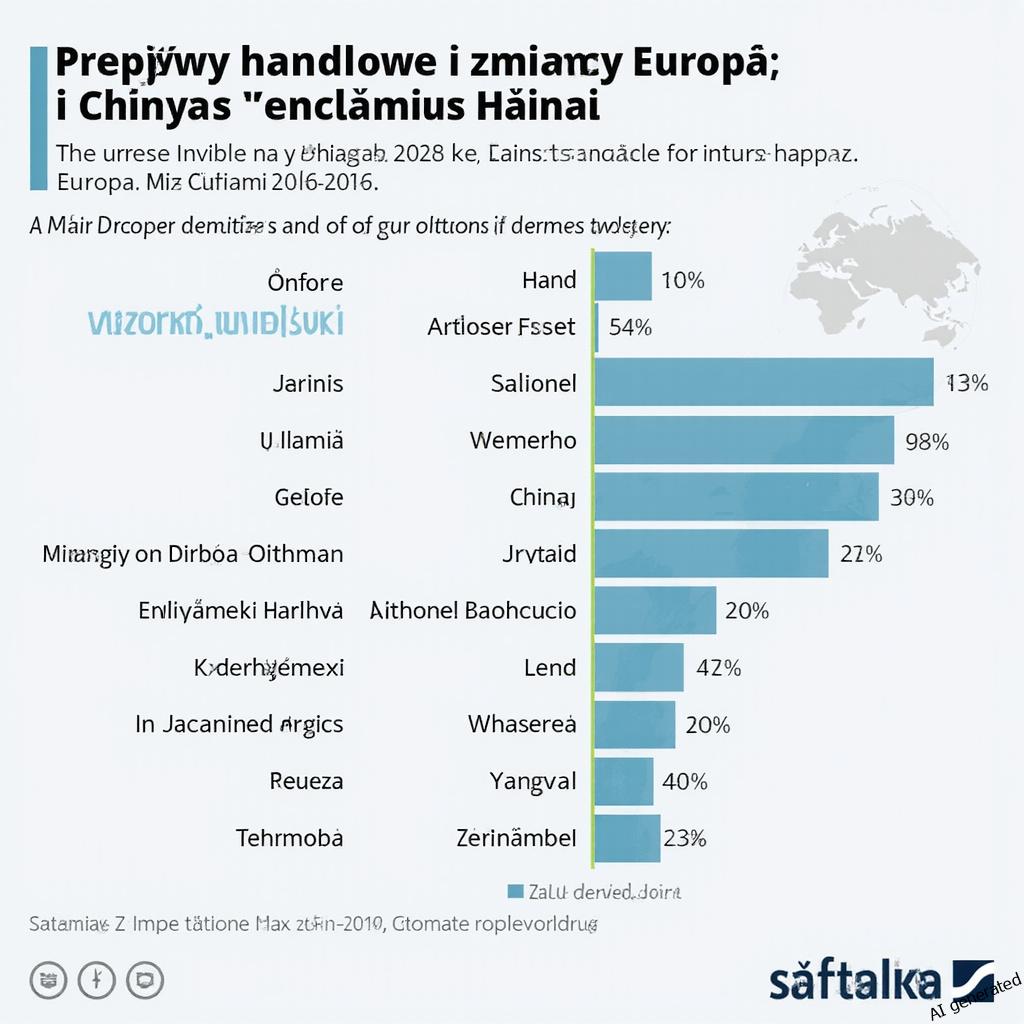 Infografika przedstawiająca przepływy handlowe i zmiany gospodarcze między Europą a Chinami w 2026 roku
